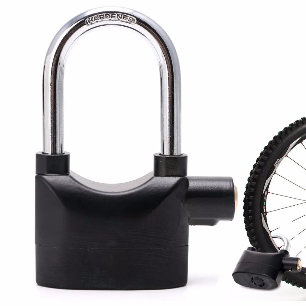 Waterproof Siren Alarm Padlock Alarm Lock for Motorcycle Long Beam Bike Bicycle