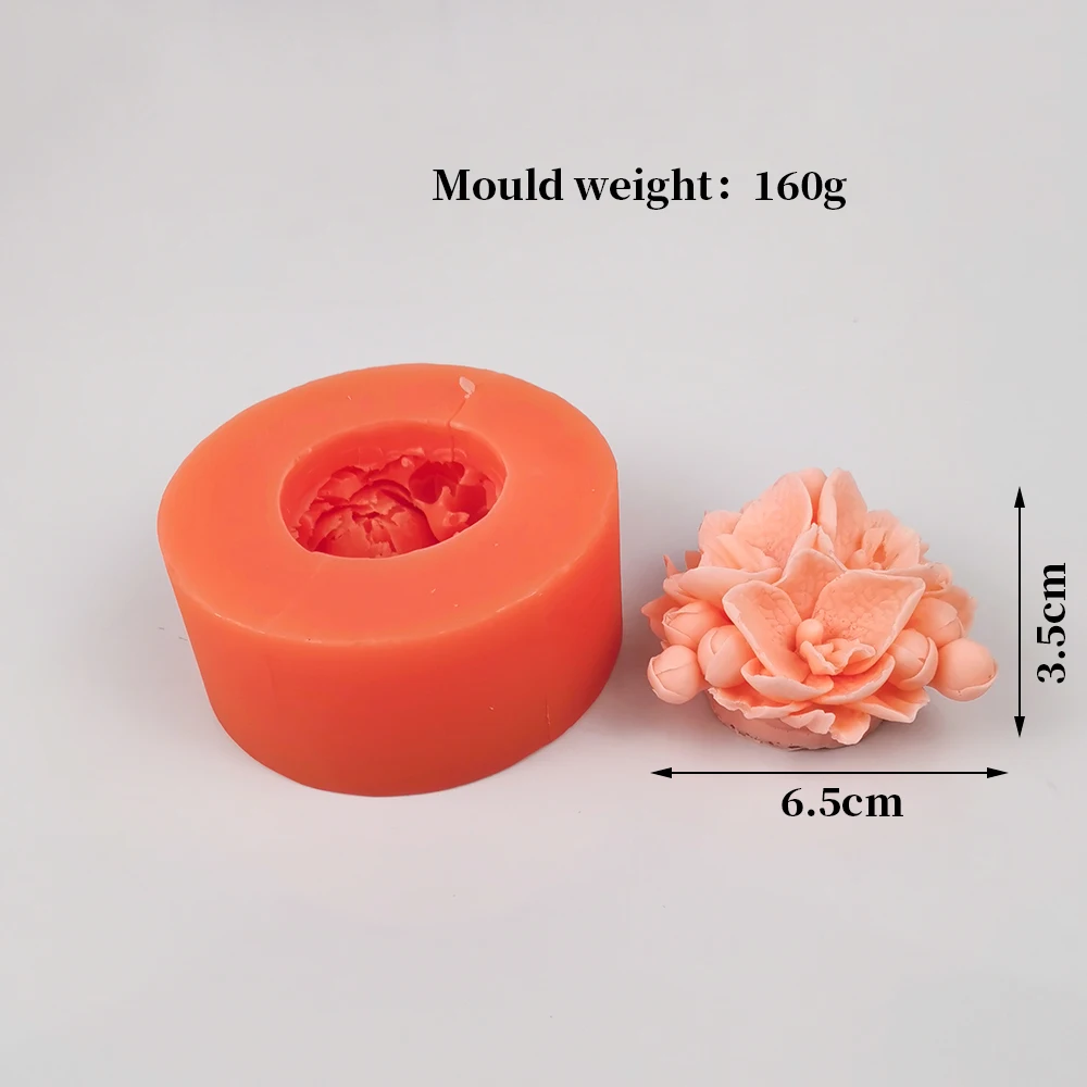 PRZY Bouquet Flower Mold Silicone Tulips, Cymbidium Flower Decoration Plant Soap Molds Flower Ball Candle Moulds Making Clay