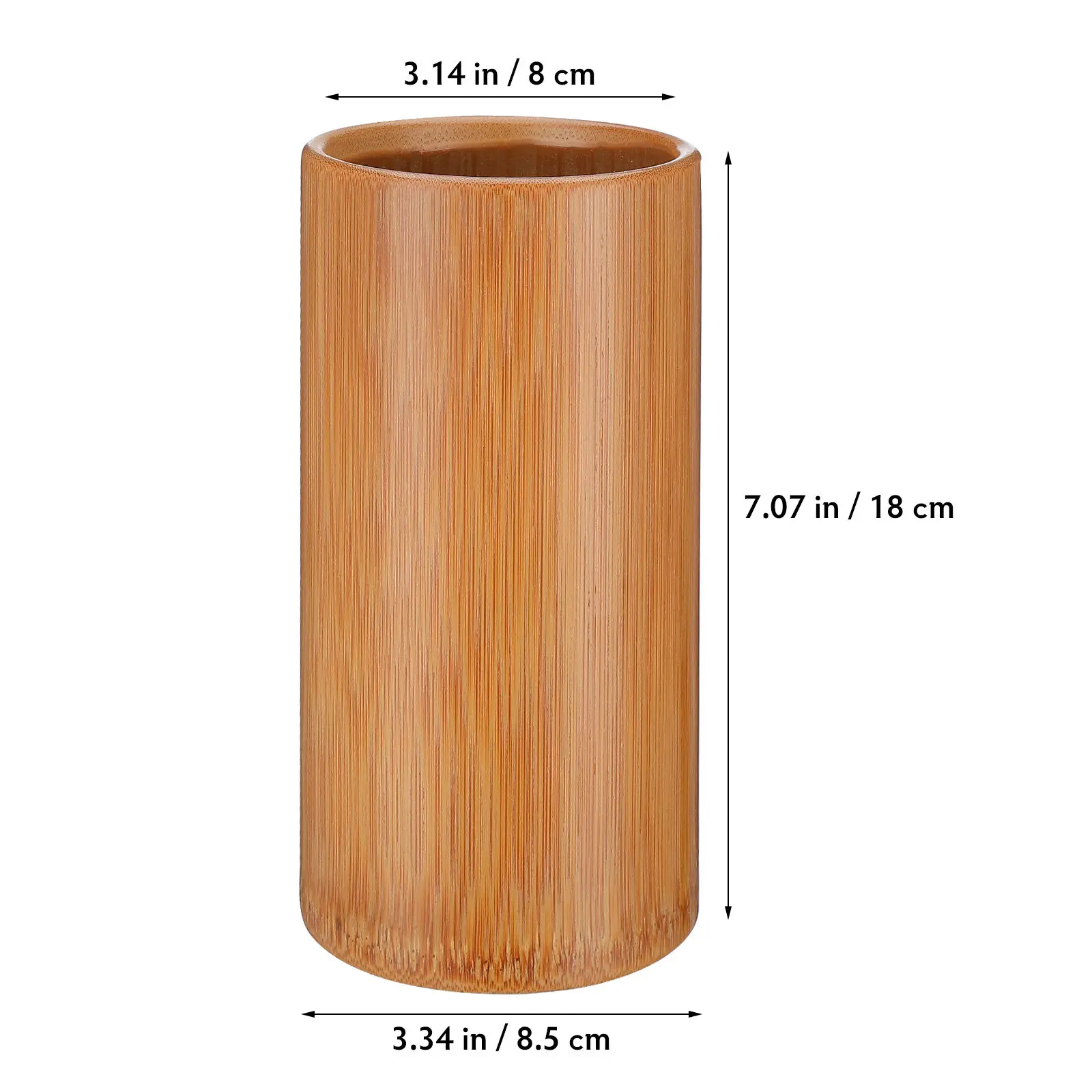 20Cm Bamboo Chopsticks Storage Barrel Top Class Clean Dry Organizer for Chopsticks Spoons Forks Spatulas Ladles Tongs Whisks