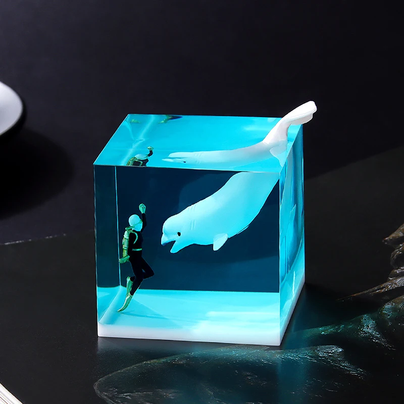 Diver 3D Micro Landscape Mini Resin Filling Charm Resin Jewelry Making Supplies Silicone Mold Filling Accessories