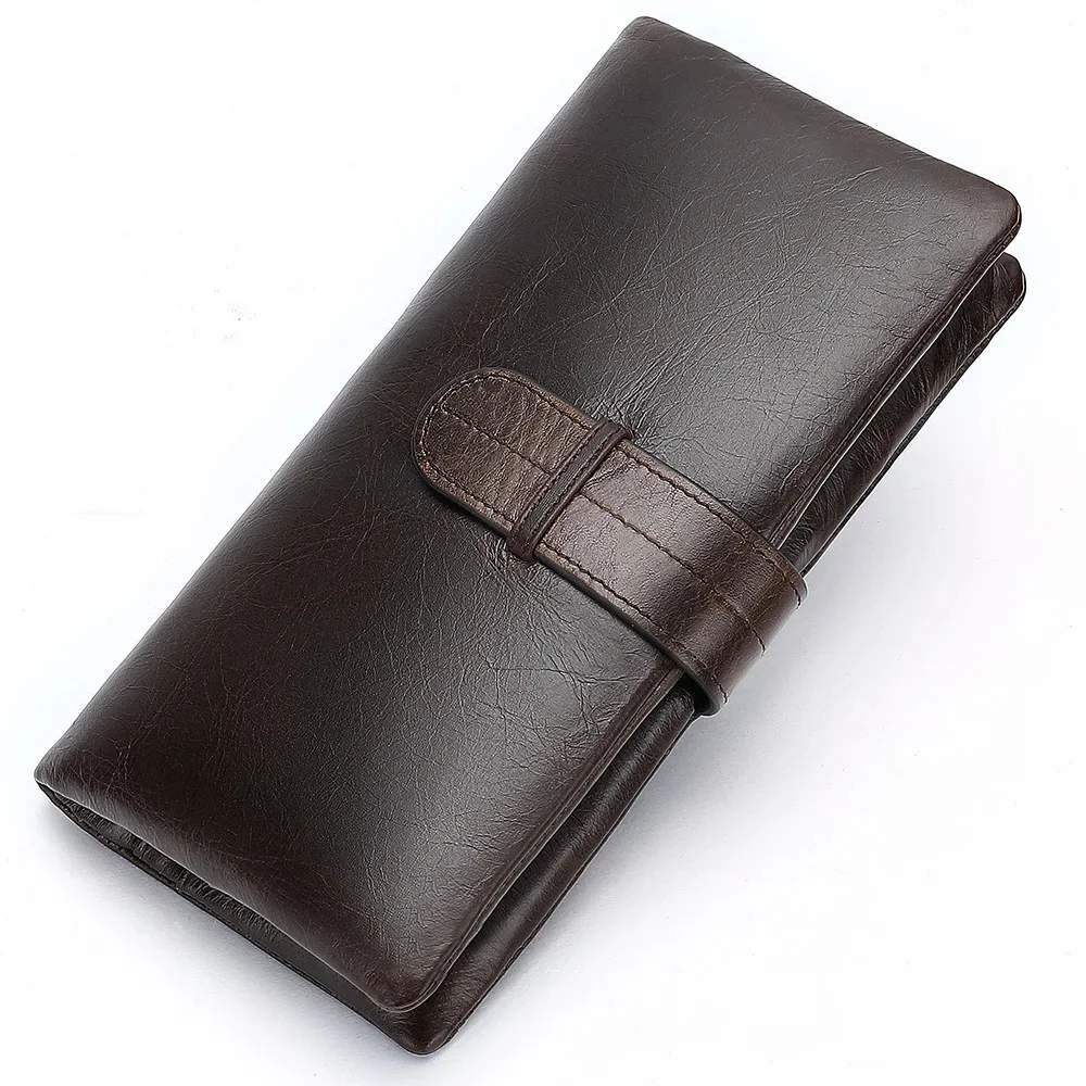 New Style RFID Leather Long Purse Cowhide Men Woman Wallet Luxury Designer s For Coins Phone Clip