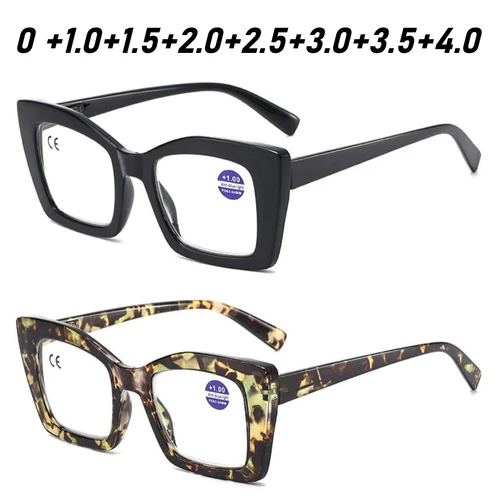 Nuevas gafas de lectura Unisex a la moda, gafas clásicas de moda con montura grande para presbicia, gafas HD antiluz azul para mujer