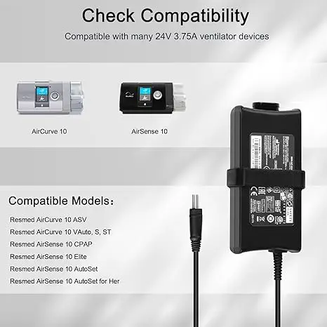 سلك طاقة Resmed AirSense 10 AirCurve 10 CPAP مزود طاقة Resmed AirCurve 10