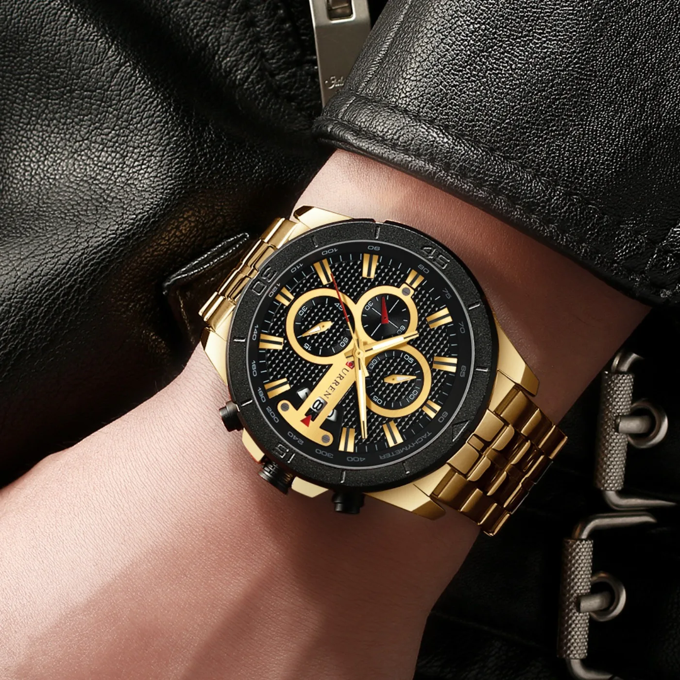 CURREN Watch Men Waterproof Chronograph Sport Military Male Clock Top Brand Luxury Steel Man Wristwatch Relogio Masculino 8337 view 6