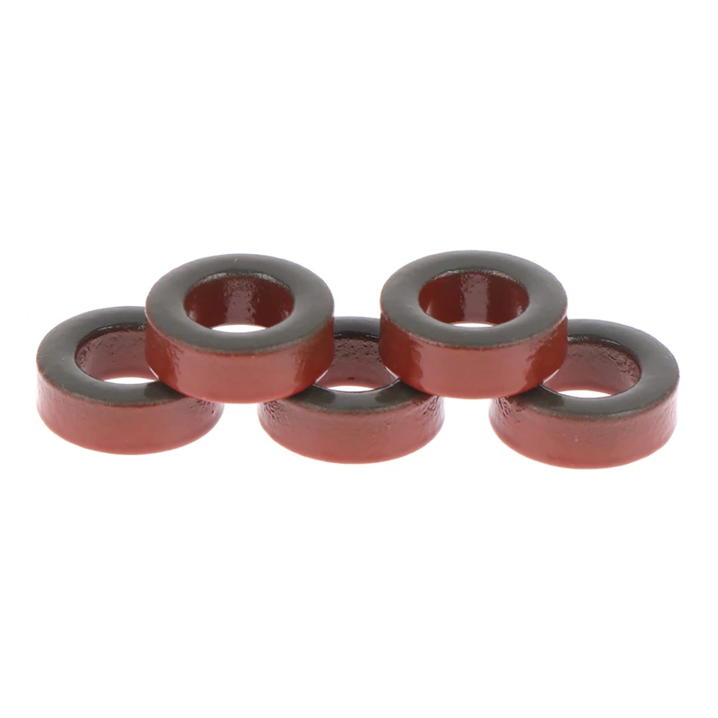 NEW 5pcs T50-2 Carbonyl Iron Powder Cores T50-2 13*7.5*5 Mm 4.9nH/N2 Dust Ferrite Toroid Red Core Magnetic Ring