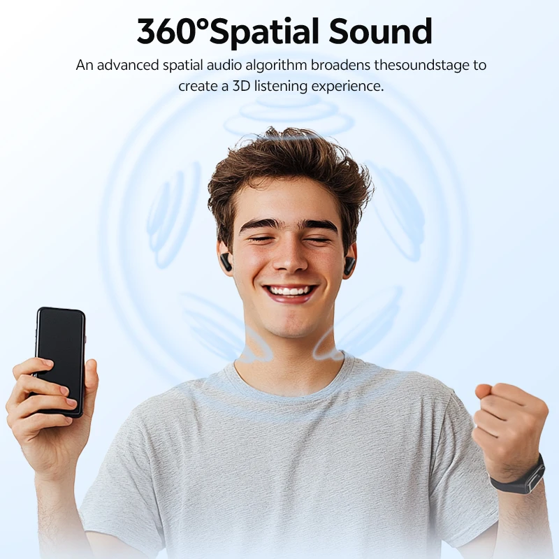 QCY AilyBuds E10 سماعات لاسلكية صوت عالي الدقة مع سماعات ترميز LDAC بلوتوث 5.4 صوت مسكن سماعات أذن TWS سائق 13 ملم