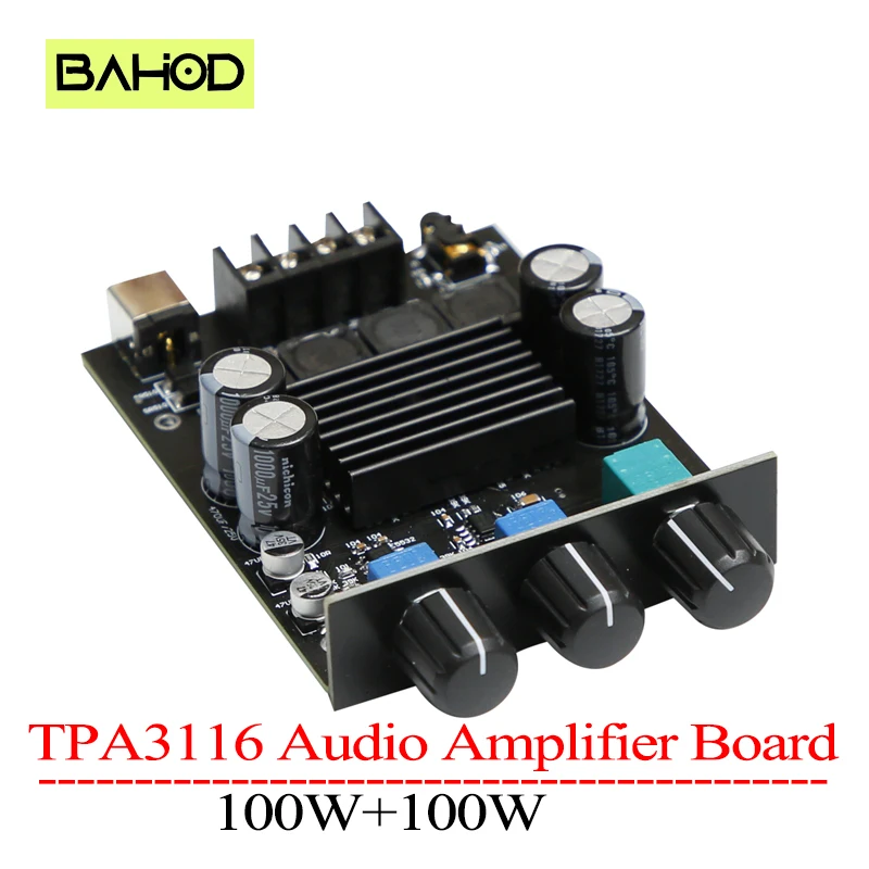 

BAHOD TPA3116 Audio Amplifier Board 100Wx2 Class D Speaker Sound Amplifiers Stereo Home Power Amplificador For Passive Speaker