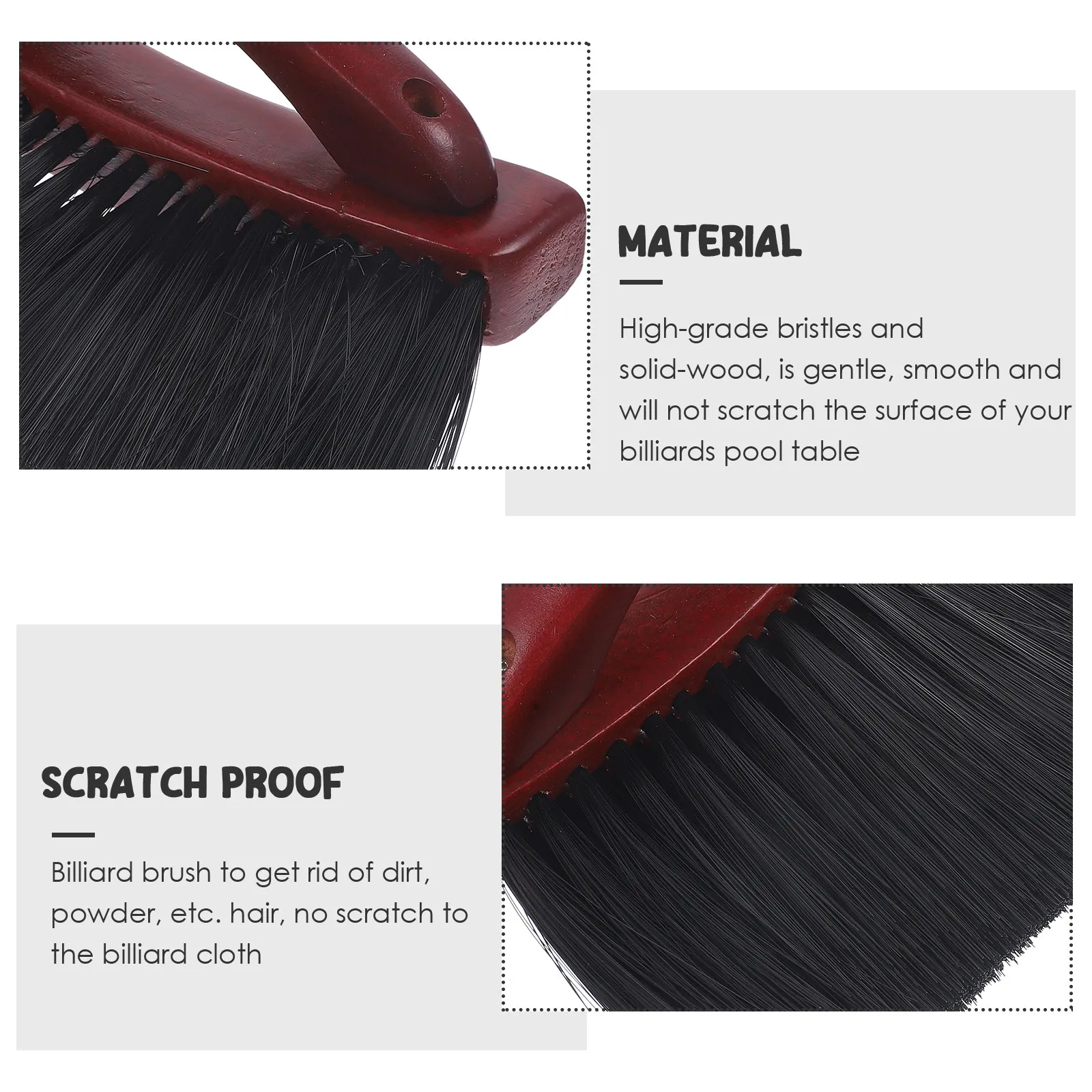 

Pool Cleaning Brush Kit For Billiards Table Non-Scratch Wood Surface Gentle Bristles Multifunctional Cleaner Tool For Desk