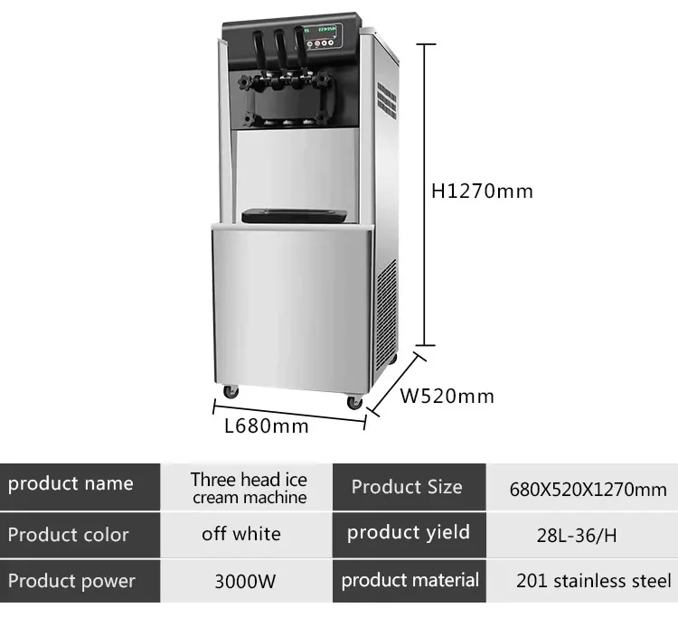 Mesin Pembuat Es Krim Komersial Model Berdiri untuk Dijual