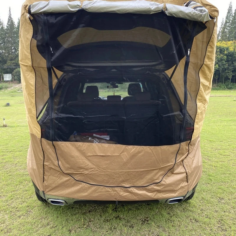 High Quality Portable Car Trunk Awning Tent Waterproof Without Iron Pipe For SUV Self-driving Camping Travel