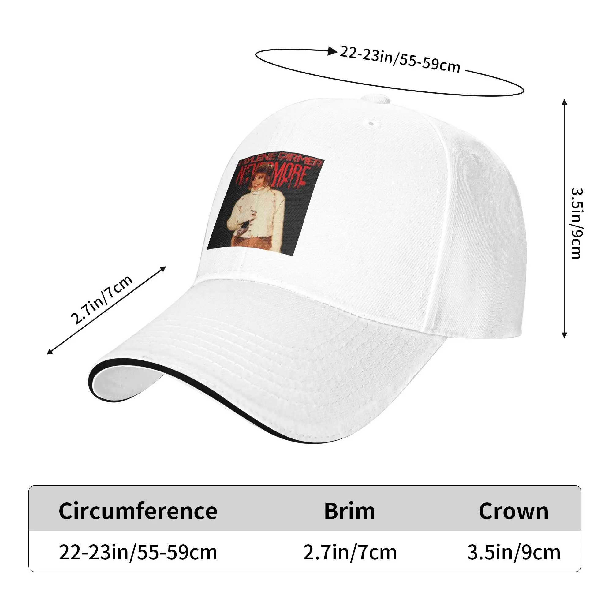 Mylene Farmer New image NeverMore tour Cap Casual Baseball Caps Adjustable Hat Hip Hop Summer Unisex Baseball Hats Customizable