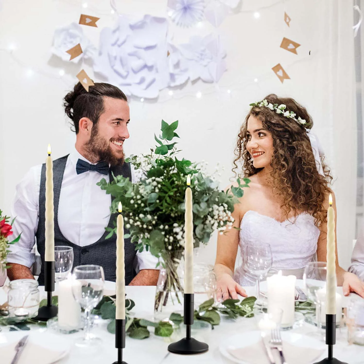 12-200 قطعة دوامة عديمة اللهب تفتق الشموع لحفل الزفاف الخفقان LED الشموع بطارية تعمل شمعة وهمية حفلة عشاء ديكور المنزل