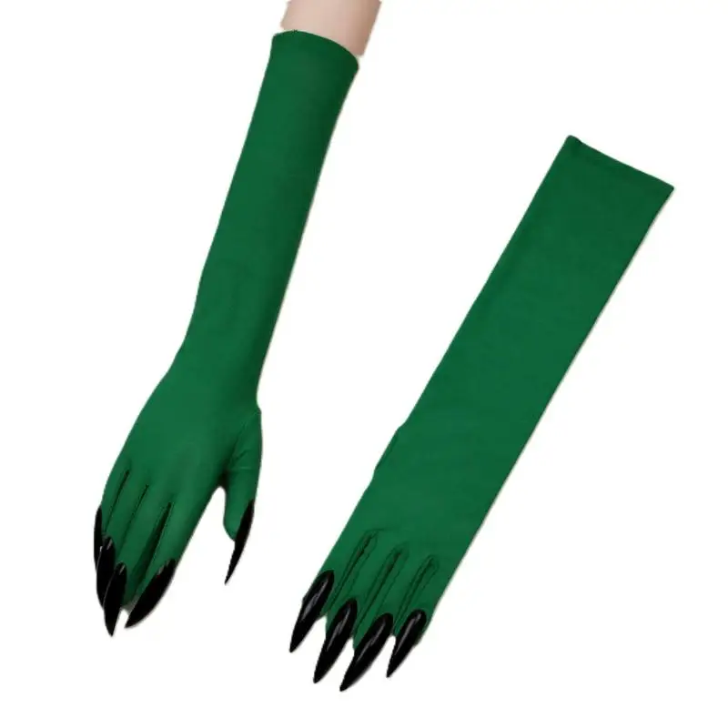 43CM Guanti elastici per unghie lunghe con artiglio spaventoso da donna Guanti con artigli fantasma del diavolo di Halloween Costume da spettacolo cosplay per feste