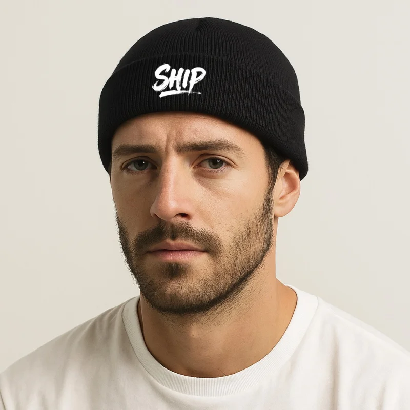 

Прохладная и простая осенне-зимняя теплая вязаная шапка с буквенным принтом для мужчин и женщин, универсальная морозостойкая вязаная шапка для улицы