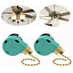 1 Pcs Green Copper 3-speed 4-wire Zipper Fan Light Wall Light Dining Elevator ZE-268S6 Speed Switch Ceiling Fan Switch