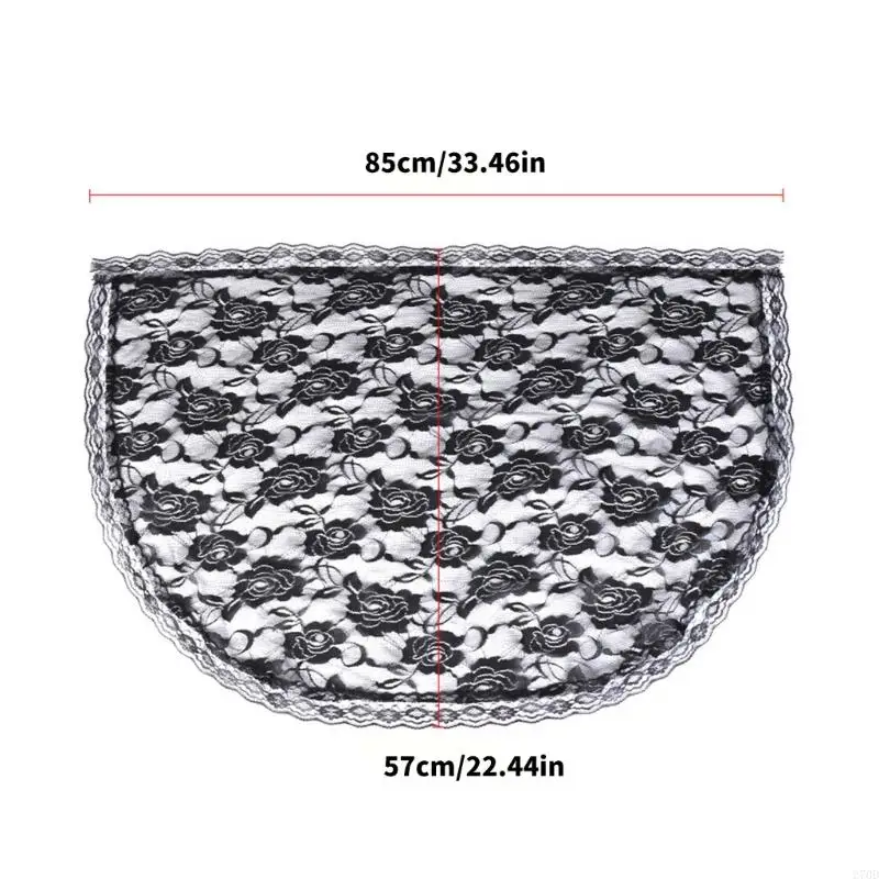 270D Women Floral Lace Glove Bridal Wedding Veil Hair Accessories for Wedding Cosplay