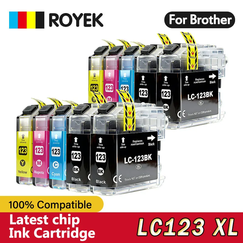 

LC 123 XL LC121 LC123 Ink Cartridge For Brother LC123XL Compatible Inkjet MFC-J470DW MFC-J650DW DCP-J552DW DCP-J752DW Printer