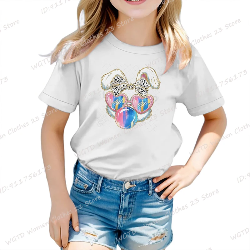 

Funny Easter Day Bunny Gum Graphic Summer Short Sleeve Round Neck T Shirts Cute Children Tee Shirt Creative Personalized T-shirt