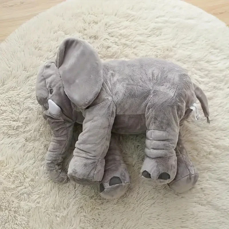 Funny Elephant Plush Cushion Fuzzy Animal Stuffed Cushions Comfortable Soft Sofa Throw Pillow Elephant Doll Home Decoration