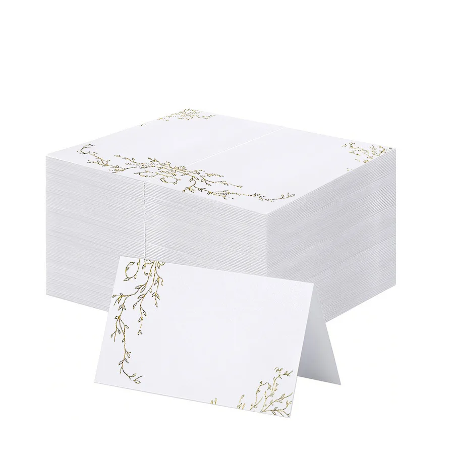 20/50/100pcs Vine Plant Wedding Seating Number Table Card Name Place Cards Children Birthday Classmates Party Banquet Seat Card