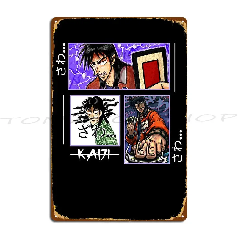 Tobaku Hakairoku Kaiji Weekly Manga Sakamoto Days  Metal Sign Living Room Designing Funny Cave Iron Tin Sign Poster