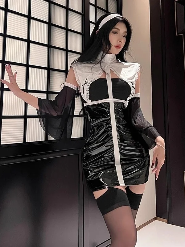 Sexy Cosplay orm Set Königin Nonne Krieg Robe Transformation k Aladdin Halloween Kostüm Zweiteiliges Set Hohe Taille A-linie Rock