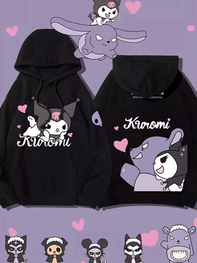 2024 New Kuromi Hoodie for Girls Spring and Autumn Thin Hoodies Sanrio Big Children's and Girls' Outerwear Children's Clothing