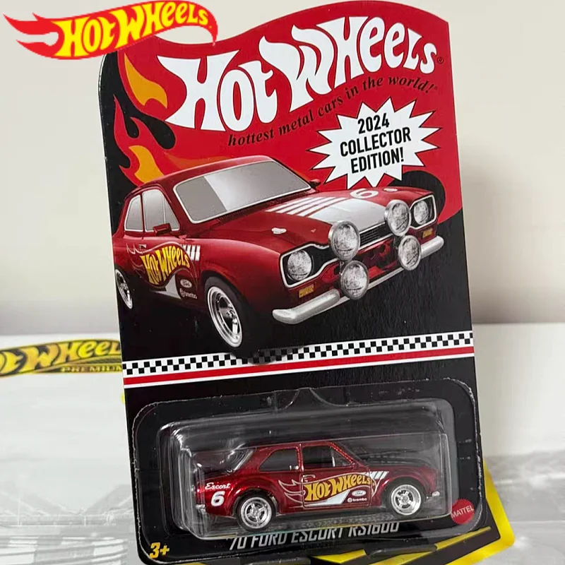 

Original Hot Wheels '70 Ford Escort Rs1600 Exclusive Collectors Edition Diecast Vehicle 1/64 Model Cars Kids Collection Toys