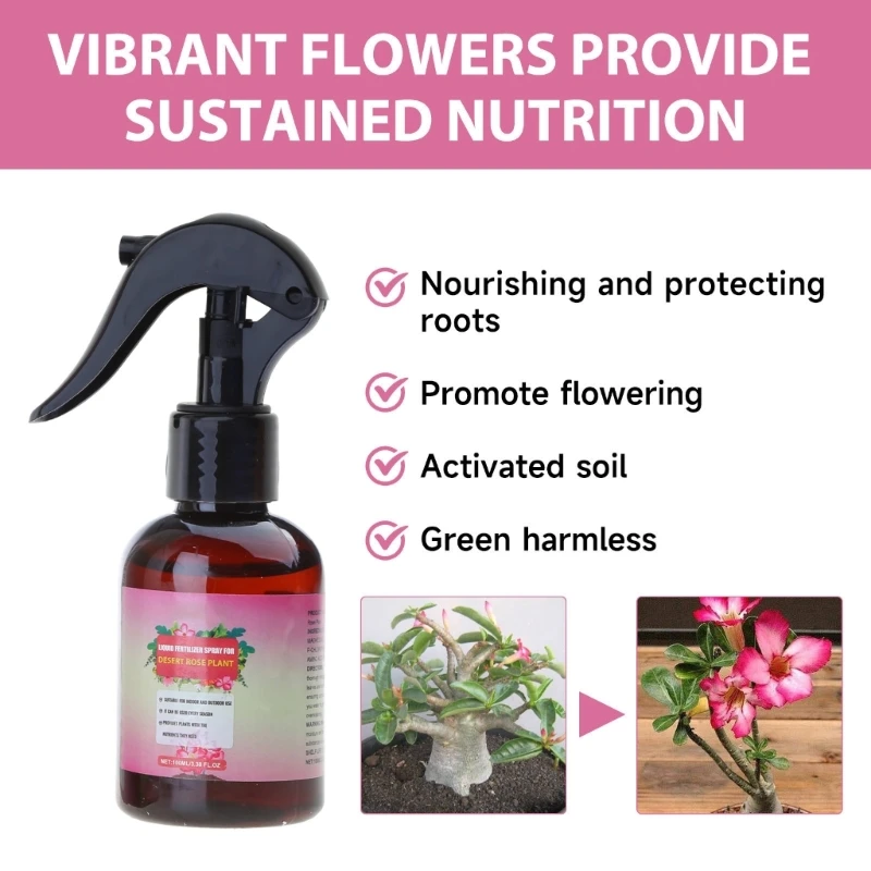 Professional Desert Rose Fertilizers Concentrate for Plant and Flowers Health Growth Blend Gardening Supplies Y5GB