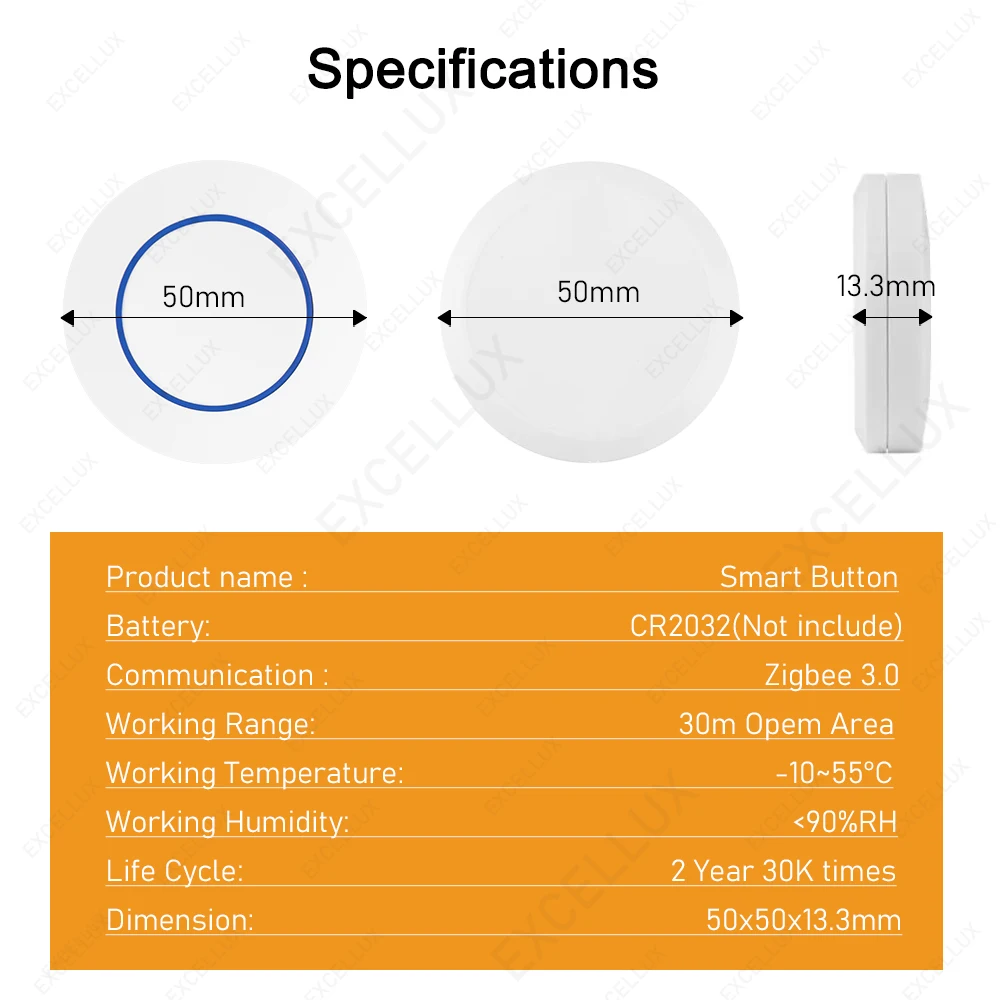 Smart Zigbee Wireless Button Switch Smart Home Scene Handy Button Wall Switches Work With Zigbee Gateway Z2mqtt Home Assistant