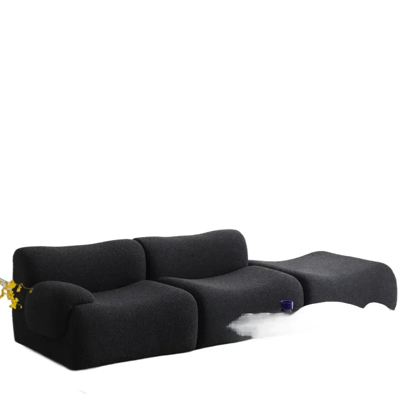 

Movable living room, retro lamb wool fabric, free combination sofa