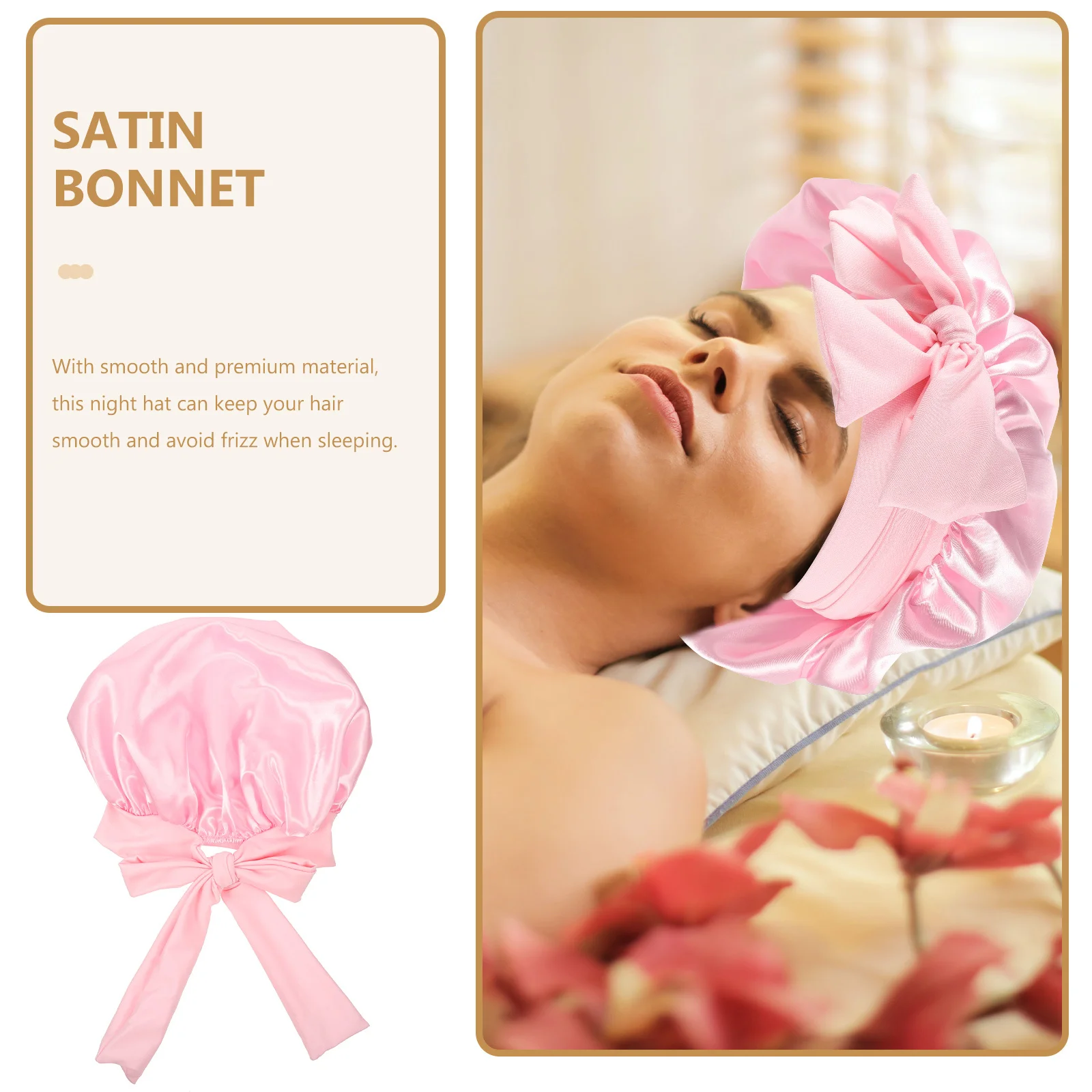 

bath hat women sleeping hat bowknot satin bonnet satin sleeping hat comfortable sleeping hat hair sleeping hat