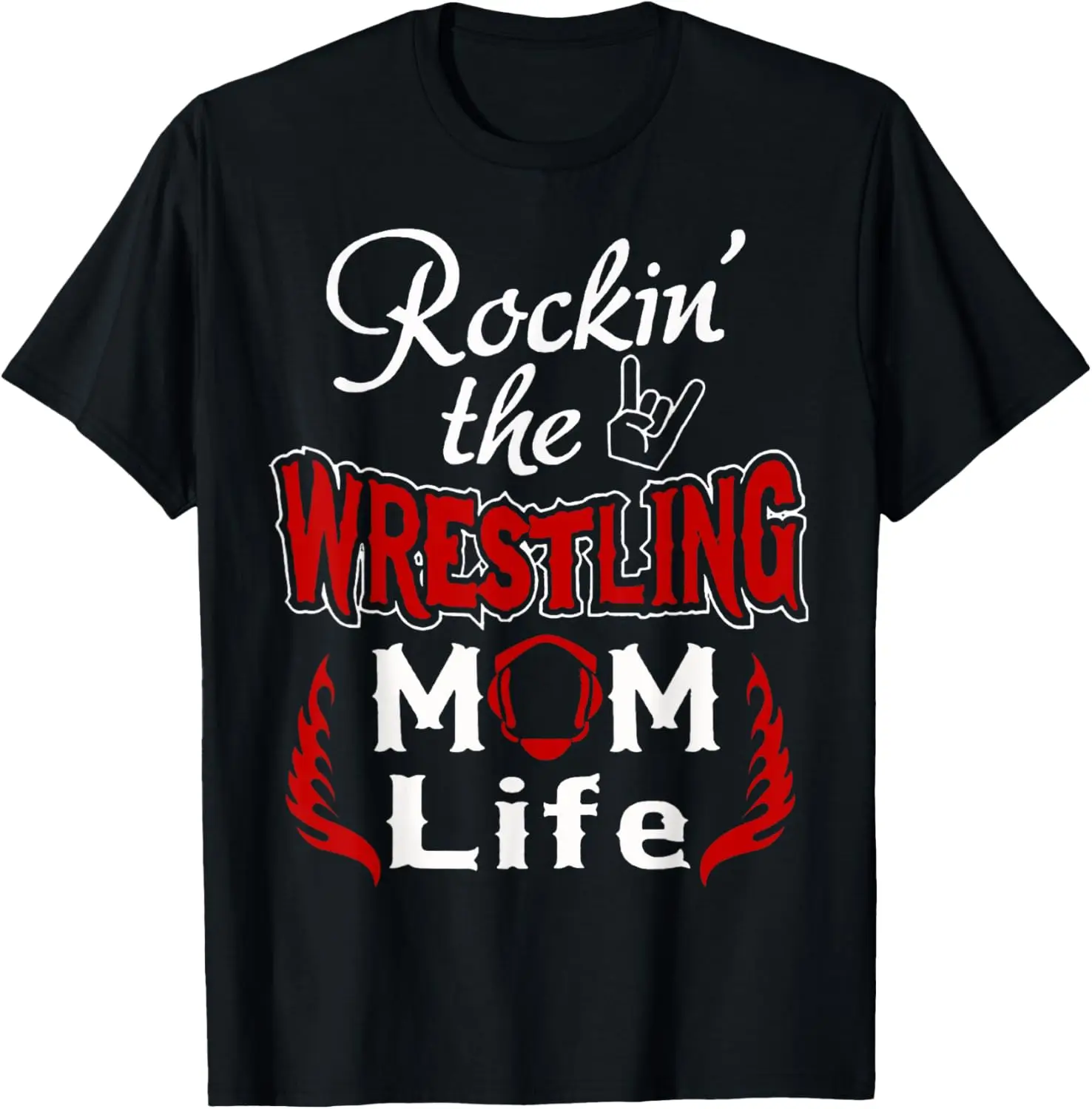 

Womens Shirt ROCKIN THE WRESTLING MOM LIFE T-shirt