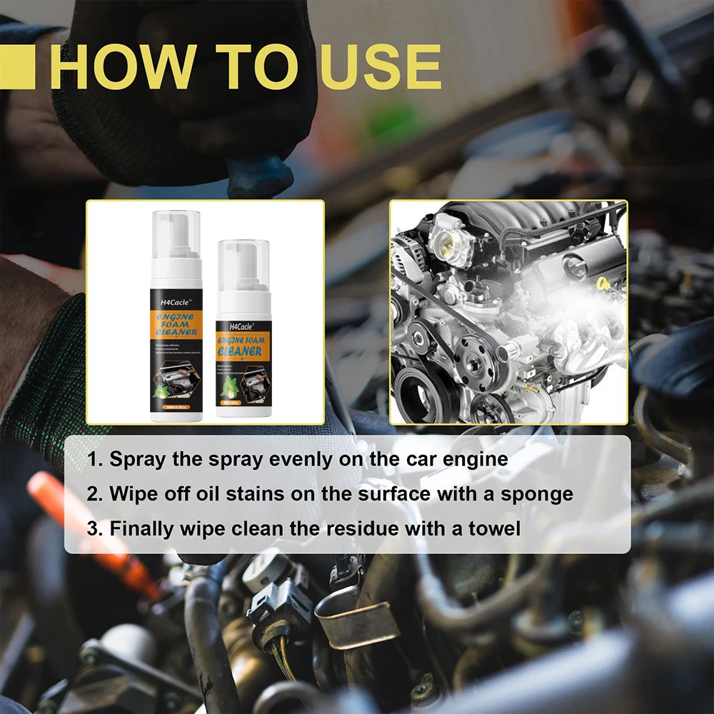 Automotive Engine Compartment Degreaser Foaming No Scrub Waterborne Degreaser Removes Heavy Duty Grease Without Rinsing