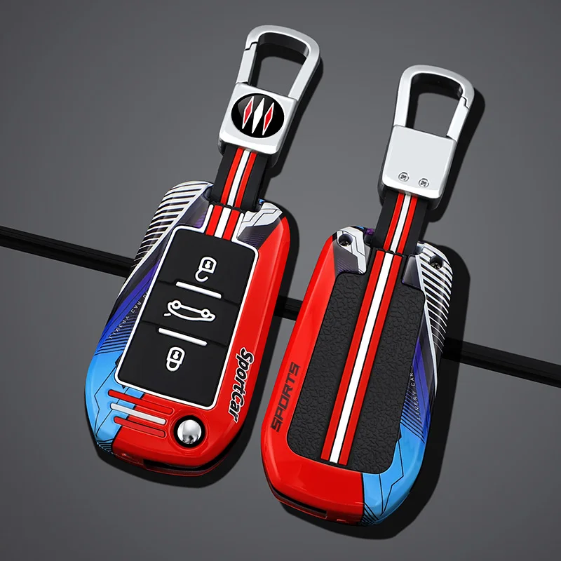

Car Flip Key Case Cover Shell For Peugeot 208 308 408 508 2008 3008 4008 5008 For Citroen C3 C4 CACTUS C6 C8 Accessories