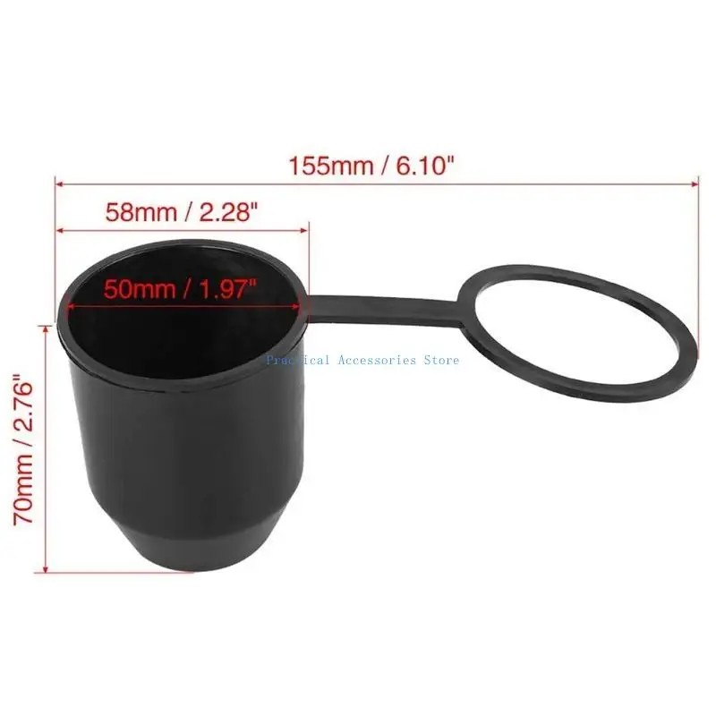 U75E Regendichte plug voor voertuigschroef Universele 50 mm trekhaak voor aanhanger Kogelafdekkap Trekhaakaccessoires