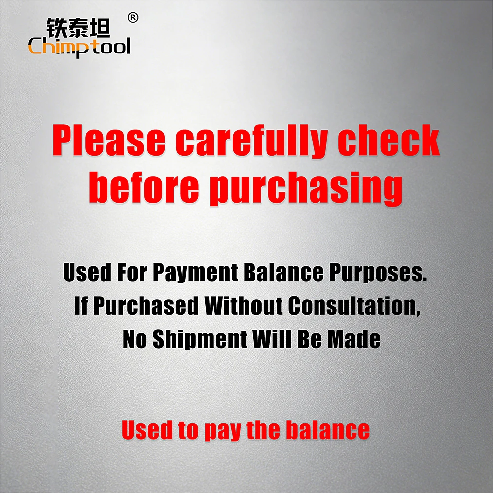 Used For Payment Balance Purposes. If Purchased Without Consultation, No Shipment Will Be Made