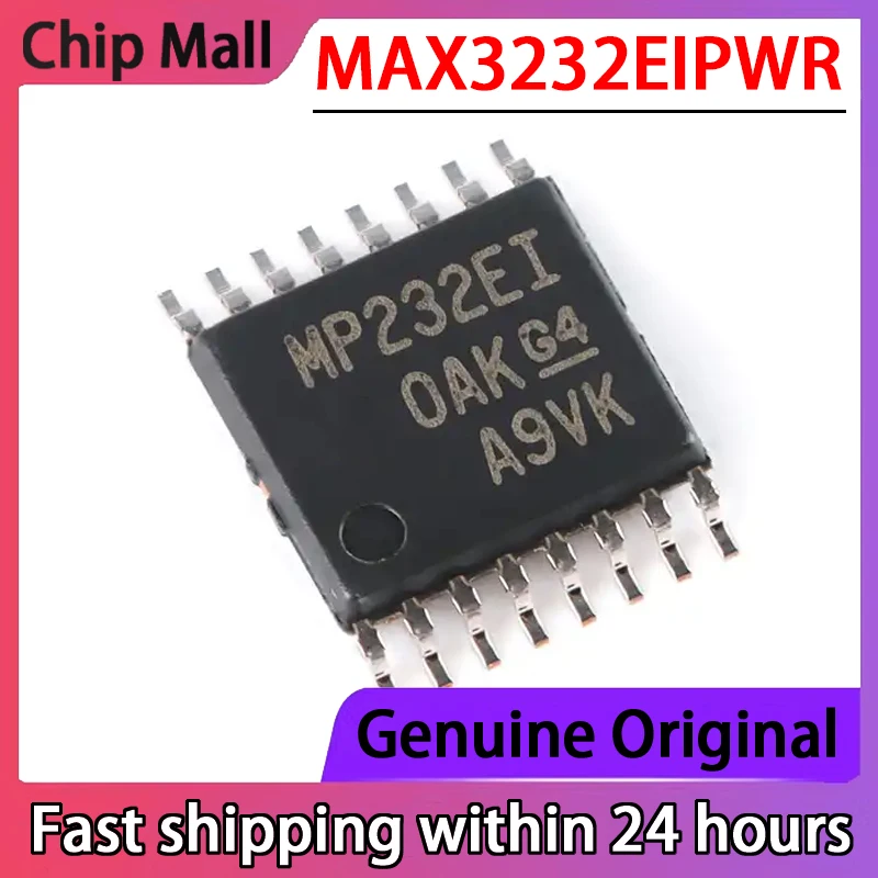 5PCS Original MAX3232EIPWR MP232EI TSSOP-16 RS-232 Line Driver/Receiver IC Chip