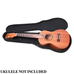 Portable Ukulele Case For Concert 23 Inches Ukulele Hard Case Gig Bag Black Single Shoulder Ukelele Backpack Waterproof