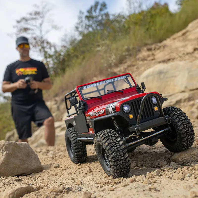 

Axial 1/10 Remote Control Rock Crawler 03008V2 Scx10 Iii One Tenth Scale Cj7 Laredo Off Road Vehicle Outdoor Rock Climbing