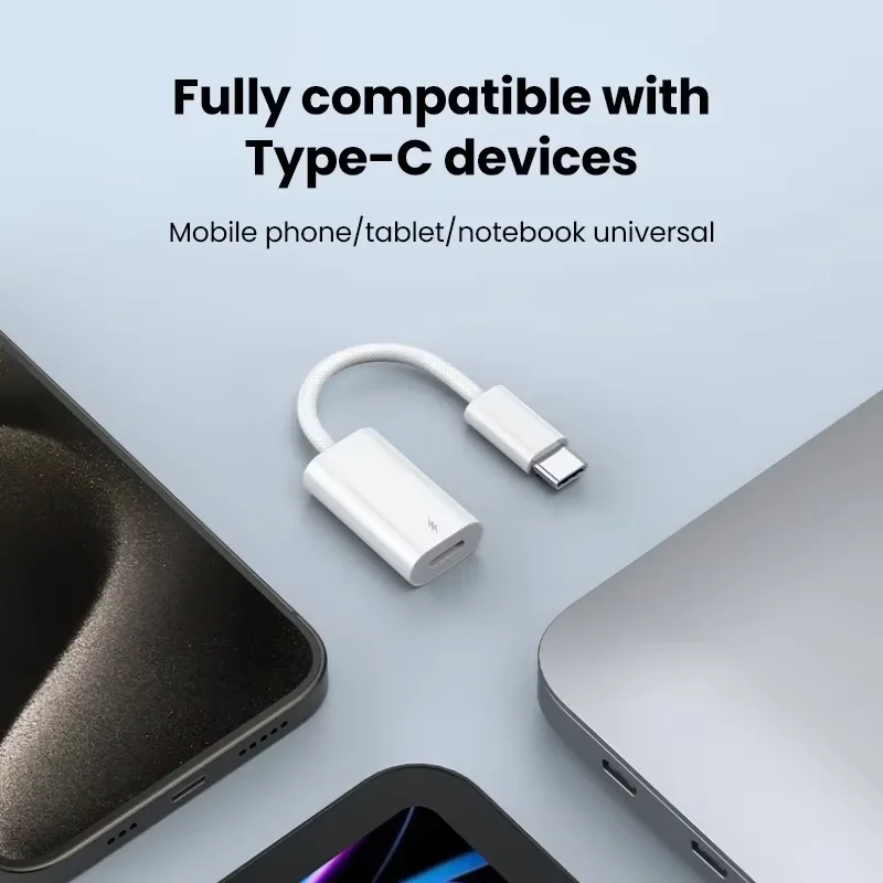 Charging Adapter For iPhone 15 16 Pro Max USB C to Lighting For iPhone Braided Charger Cable Connector accessoires For iPad 10