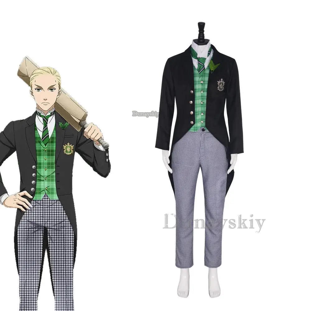 Guregori Baioretto Black Butler 4 Costume Cosplay scuola di imbarco vestiti uniformi viola di gregorio abbigliamento Anime di Halloween completo