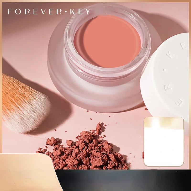 FOREVER KEY Monochrome Blush Matte Nude Rouge Makeup Natural Highlighting Three-dimensional Eye Shadow Face Blush Makeup