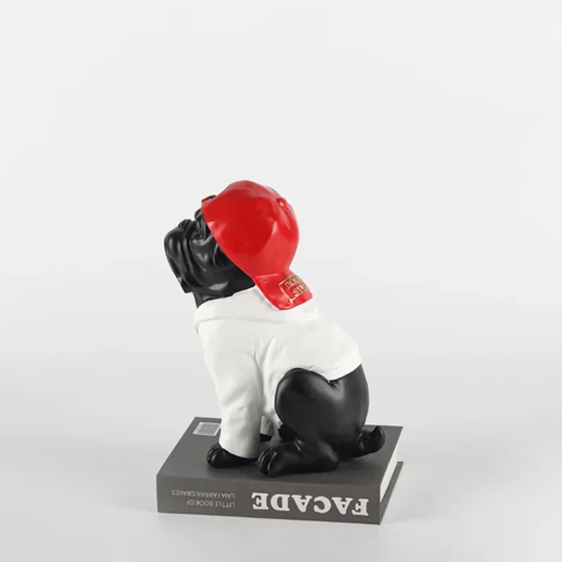 Black Bulldog Resin Ornament  Home Decorative Objects Knick-Knacks for Room Decor Home Accessories and Items