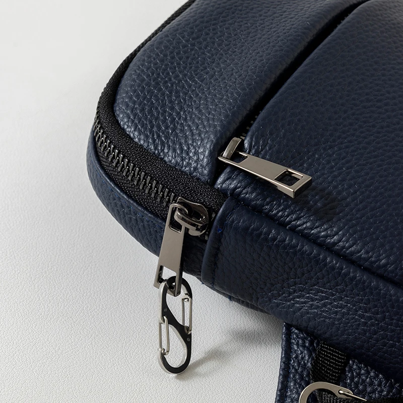Fashion Mini Top Layer Cowhide Crossbody Bag with RFID Function Alloy Lock High-End Magnetic Buckle Clutch Purse image 5