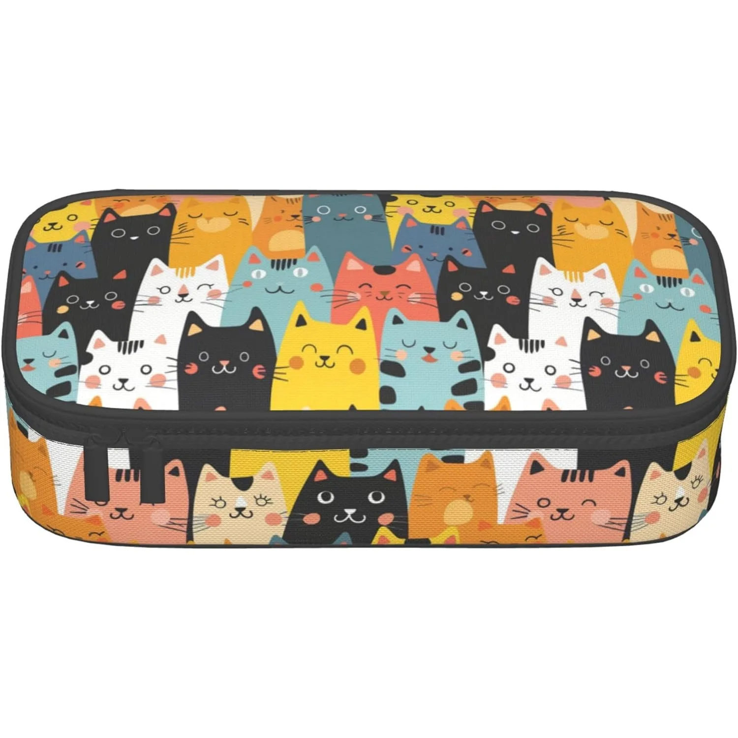 Funny Cat Pencil Case Pouch Large Pencil Pouchs Holder Big Capacity Aesthetic Daily Commuting Travel