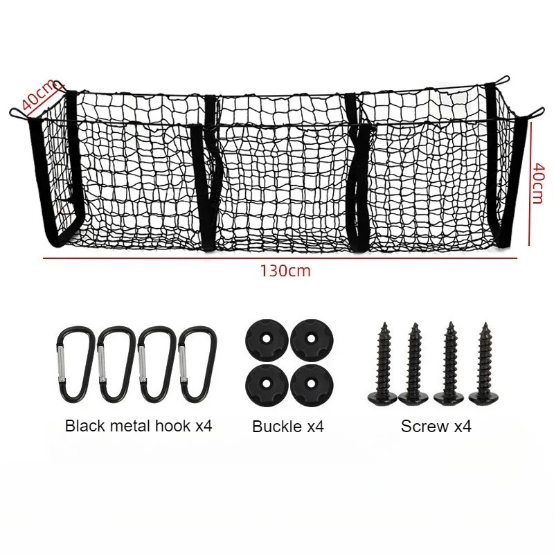 Universal 3-Säulen Cargo Net Stamm Bett Organizer Mesh Lagerung Net Bett Lebensmittel Auto Halter Pickup Lkw Bett Lkw zubehör – Detail 10