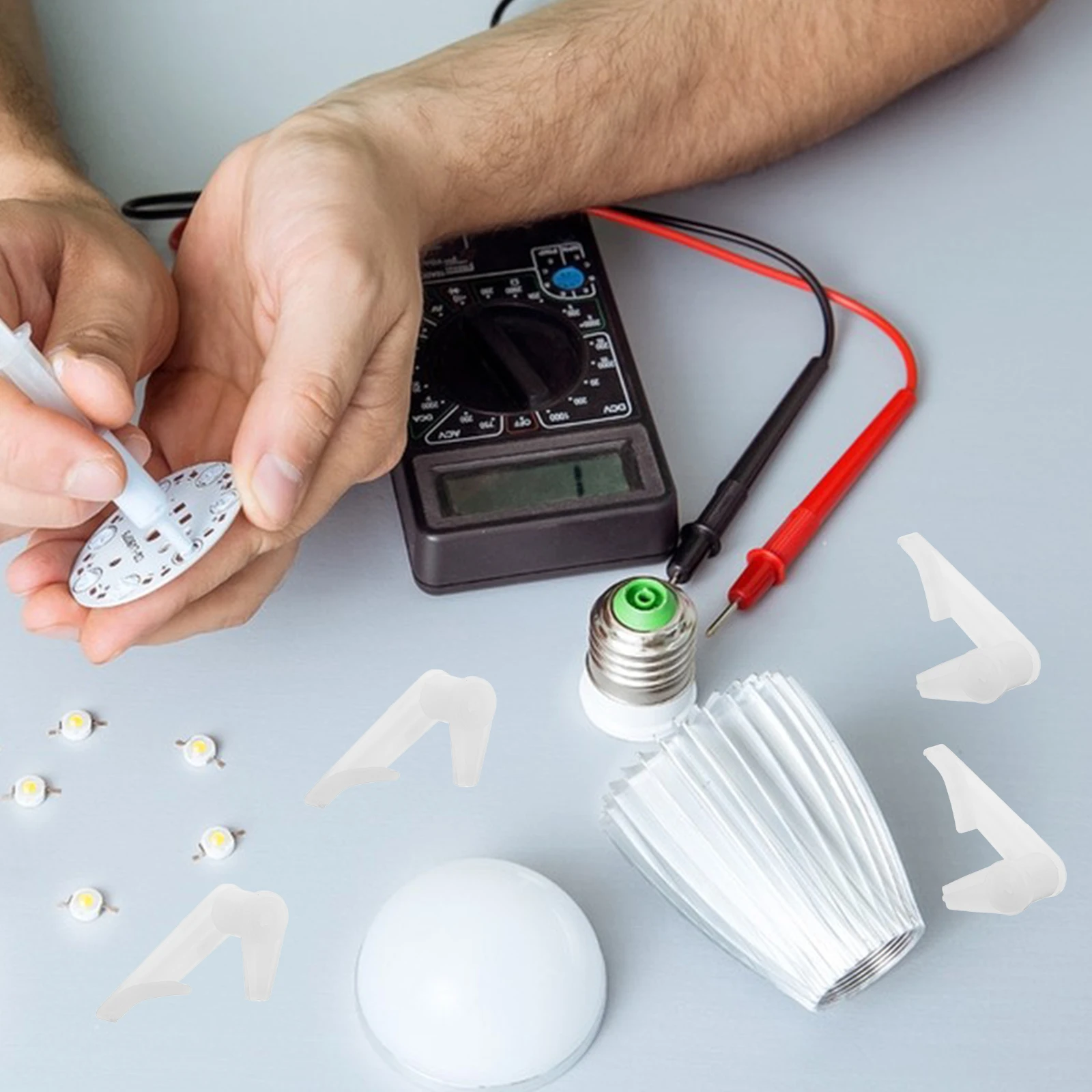 

100Sets Ceiling Lampshade Fasteners Thickened Plastic Buckles for LED Ceiling Lights Easy to Install and Remove