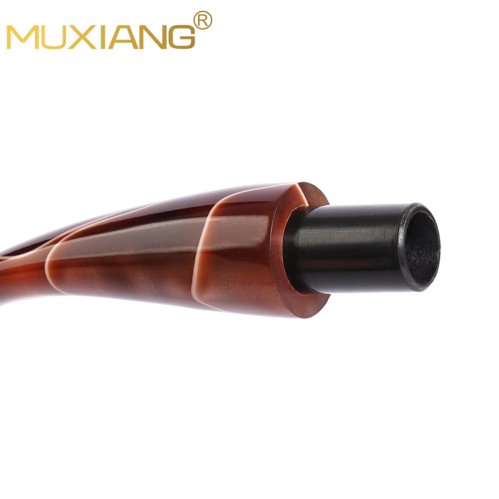 1pc curved handle acrylic tobacco pipe mouthpiece coffee colore pipe handle diameter 16mm with 10.4 tenon for 9mm filter element