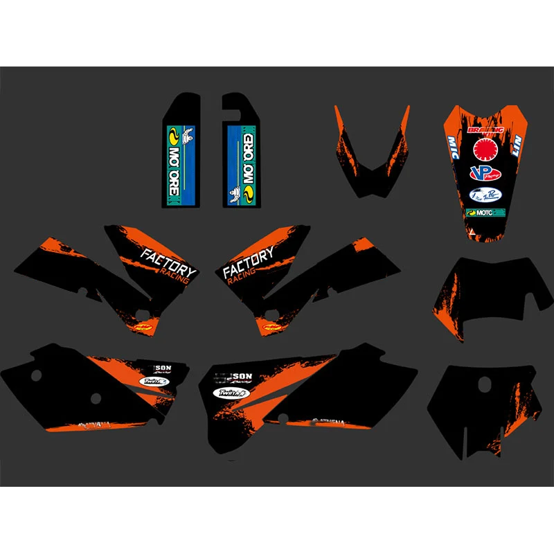 

Motorcycle ATV Accessories EXC Covers Stickers Decals Graphics Kit - For KTM EXC 2005 2006 2007 Off-Road Vehicle Decorations
